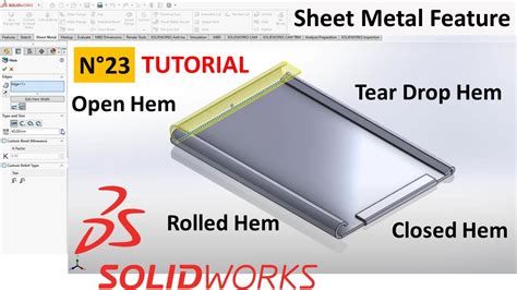 solidworks sheet metal hem|hem in solidworks sheet metal.